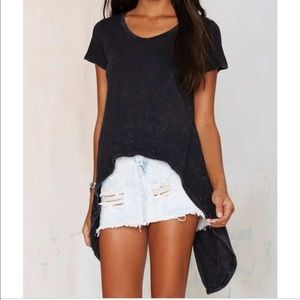 Size XS Black crop top T-shirt